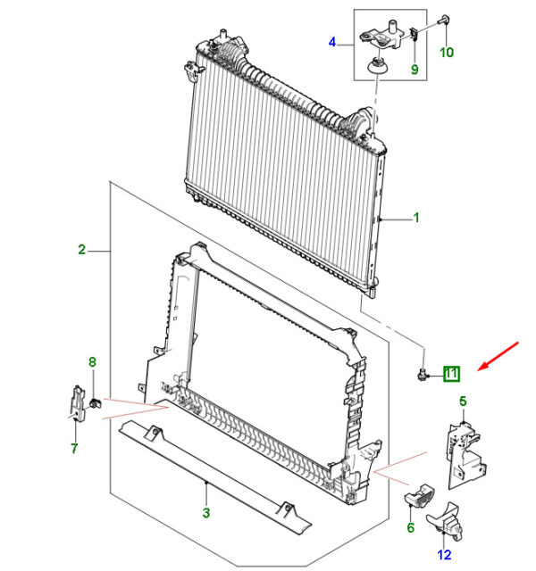 T4A46843 - Jaguar F-PACE X761 Radiator Drain Screw T4A46843, Original Part
