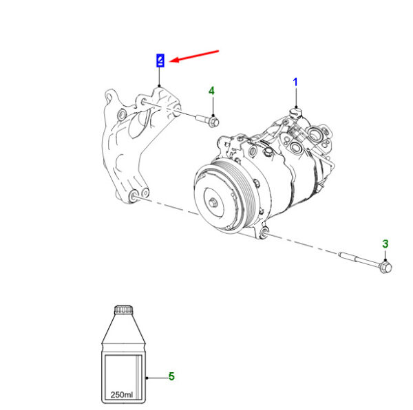 T4A50430 - JAGUAR F-PACE X761 A/C Compressor Mounting Mount Mount T4A50430, NEW, ORIGINAL