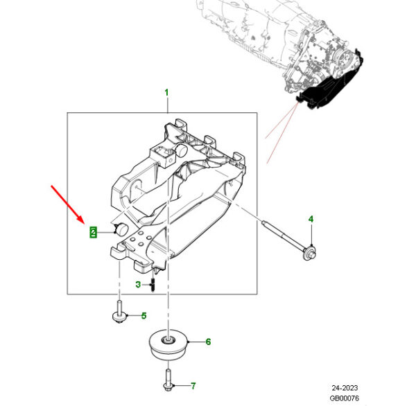 T4N10436 - JAGUAR F-PACE X761 Transmission Mount Suspension Stop Buffer T4N10436 NEW