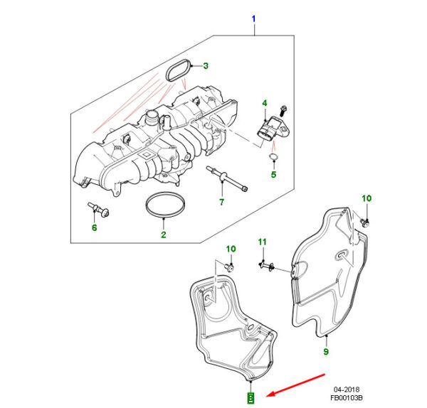 T4N20387 - JAGUAR F-PACE X761 Inlet Manifter Front Solator T4N20387 NEW Genuine