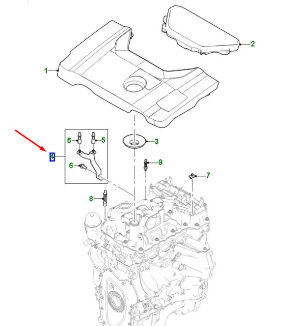 T4N26738 - JAGUAR XE X760 Engine Cover, Right Mount, T4N26738, NEW, ORIGINAL