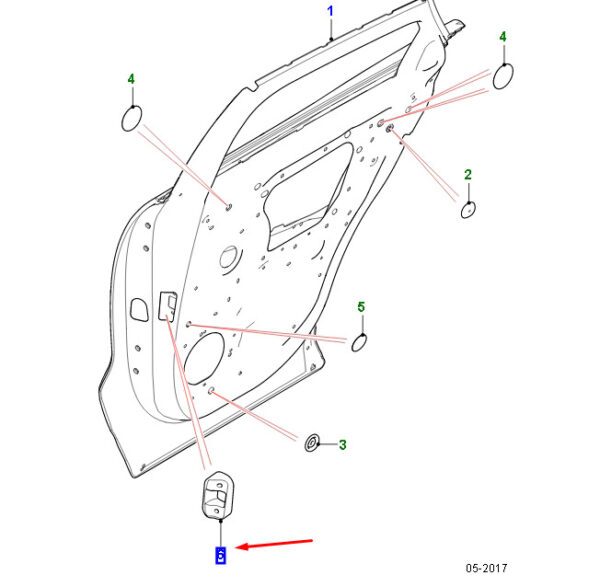 T4N3381 - Jaguar F-PACE X761 door gasket rear left T4N3381 NEW ORIGINAL
