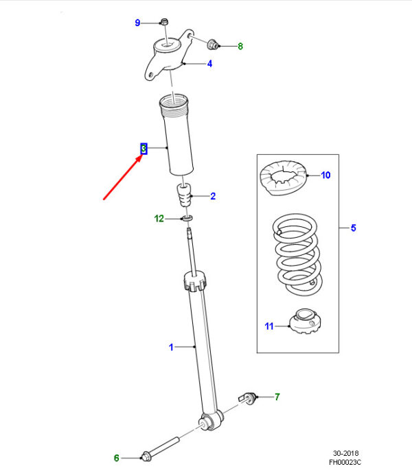 T4N7368 - JAGUAR F-PACE X761 REAR SHOCK ABSORBER BOOT T4N7368 NEW GENUINE