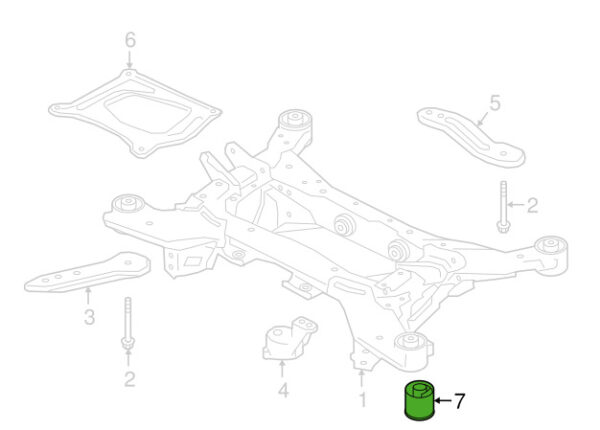 T4N9661 - Jaguar F-Pace X761 Rear Frame Female T4N9661 New Original