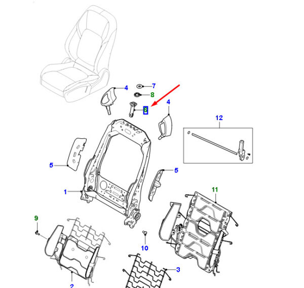 TLH1000 - JAGUAR F-PACE X761 Front Seat Headrest Guide Escutcheon TLH1000 NEW GENUINE