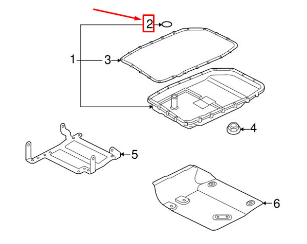 TYX500010 - LR DISCOVERY 4 L319 O-Ring Automatic Transmission Tray TYX500010 NEW GENUINE
