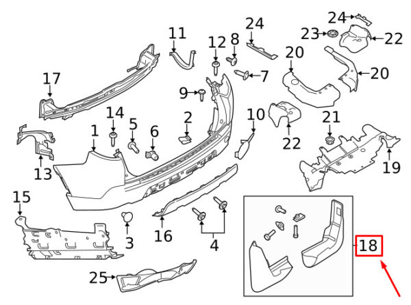 VPLCP0277 - LAND ROVER DISCOVERY SPORT L550 TAILGATE SET VPLCP0277 NEW GENUINE