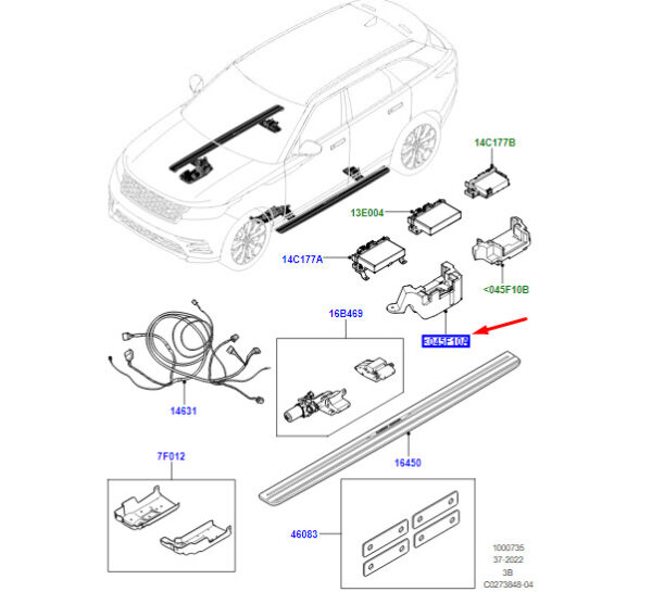 VPLYT0308 - LR Range Rover Velar L560 Side Entry Module Mount VPLYT0308 NEW ORIGINAL