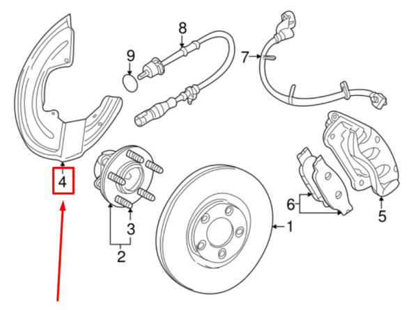 XR813379 - JAGUAR S-TYPE X200 brake disc protector front right XR813379 NEW ORIGINAL