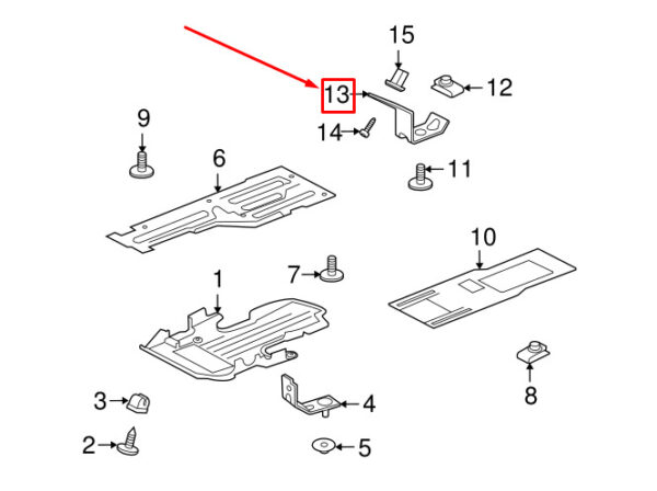 XR822281 - JAGUAR XF X250 Radiator Mount Splash Guard Bracket XR822281 NEW GENUINE