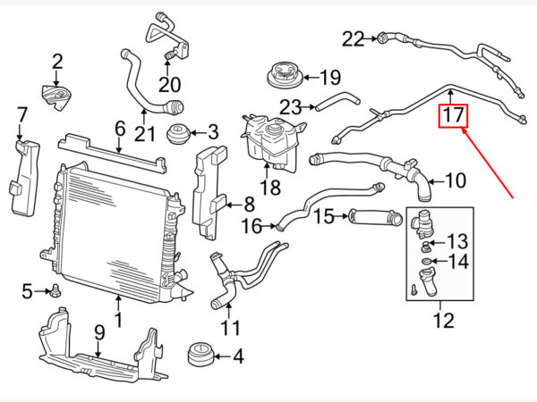 XR849442 - Jaguar XF X250 Engine Expansion Tank Breather Hose XR849442 NEW GENUINE