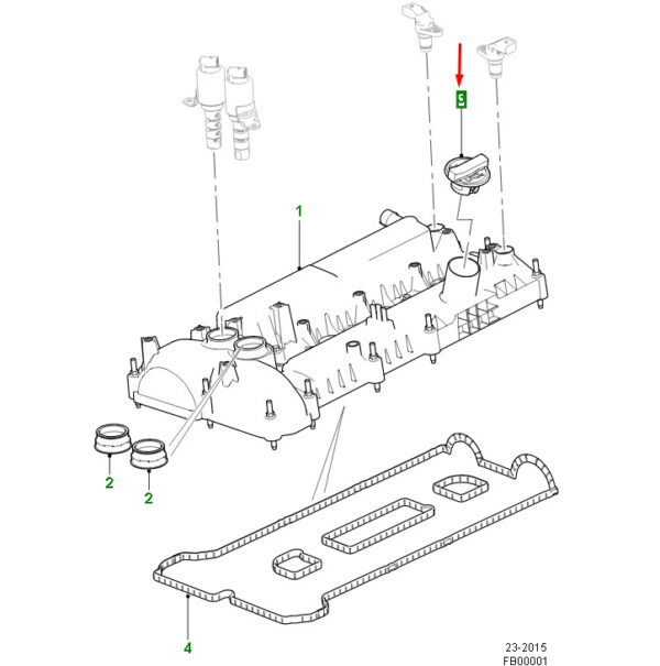 XR858469 - Jaguar F-PACE X761 Oil Filler Lid XR858469, Original Part