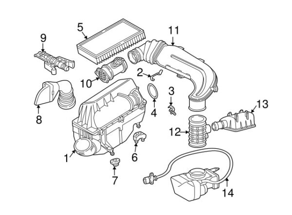 A0000941125 - Mercedes-Benz Air Filter Housing Lid Clip A0000941125
