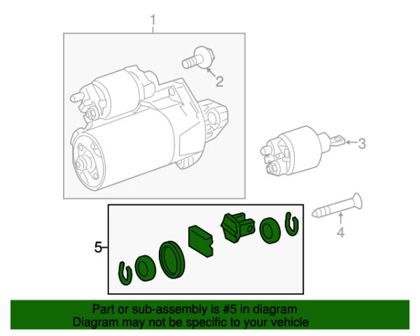 A0001513615 - NEW MERCEDES-BENZ E C CLASS STARTER ENGINE REPAIR KIT A0001513615 GENUINE