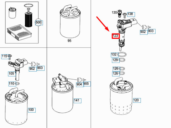 A0001593704 - New MB SPRINTER W906 Water Sensor And Heater Heating Element A0001593704