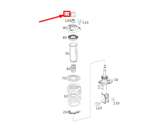 A0003230201 - NEW MERCEDES-BENZ CLA ONE CLASS FRONT SUSPENSION STRUT MOUNT CAP A0003230201