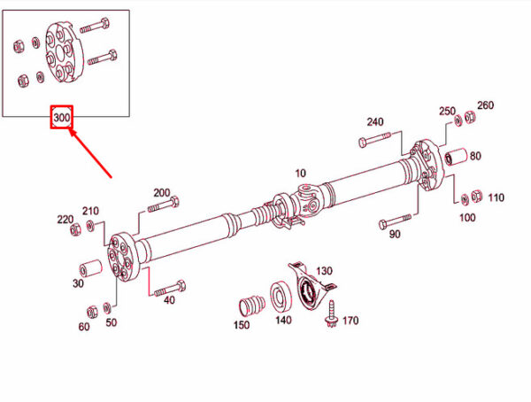 A0004110200 - NEW MB C W204 PROPELLER SHAFT FRONT FLEX CLUTCH KIT A0004110200 GENUINE