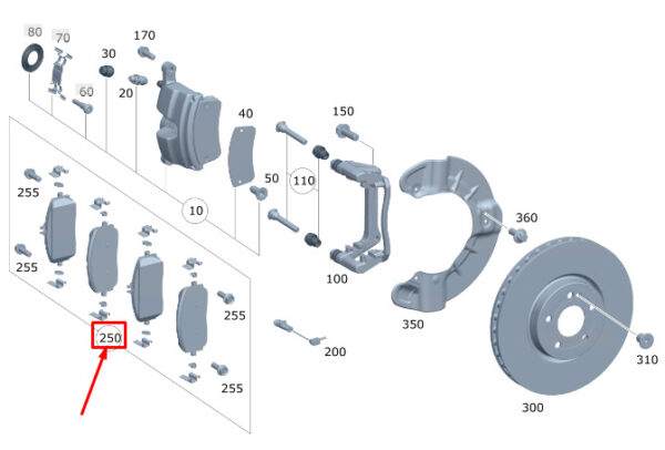 A0004205503 - New MERCEDES-BENZ CLA C118 Front Brake Pads Set A0004205503