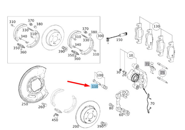 A0004210818 - NEW MERCEDES-BENZ C W204 REAR BRAKE NEEDLE A0004210818 GENUINE