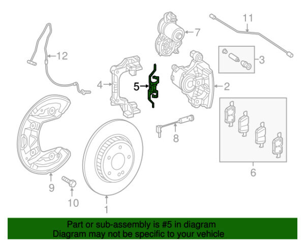 A0004211800 - NEW MERCEDES-BENZ C AMG CLASS FRONT DISC BRAKE ANTI-RATTLE CLIP A0004211800