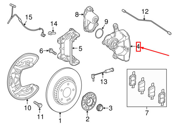 A0004237500 - NEW MERCEDES-BENZ E C238 REAR LEFT WHEEL BRAKE CALIPER A0004237500 OEM