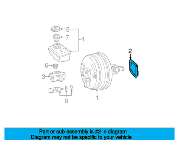 A0004312380 - Mercedes-Benz Power Brake Booster Gasket A0004312380