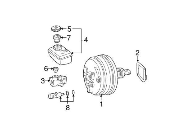 A0004312380 - Mercedes-Benz Power Brake Booster Gasket A0004312380