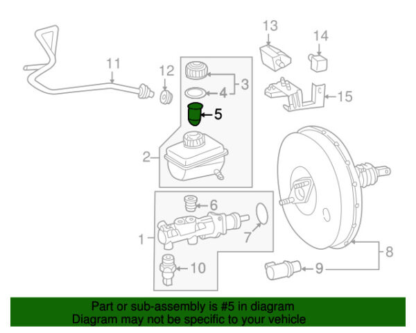 A0004313134 - NEW MERCEDES-BENZ M CLASS BRAKE MASTER CYLINDER RESERVOIR STRAINER A0004313134