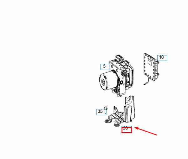 A0004314140 - MERCEDES-BENZ VITO W447 HYDRAULIC UNIT BRACKET A0004314140 NEW GENUINE