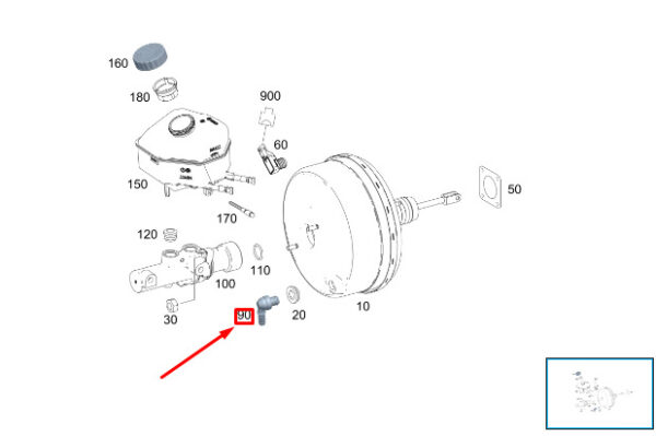 A0004319307 - MB SPRINTER 907 Brake Booster Check Valve A0004319307 NEW ORIGINAL