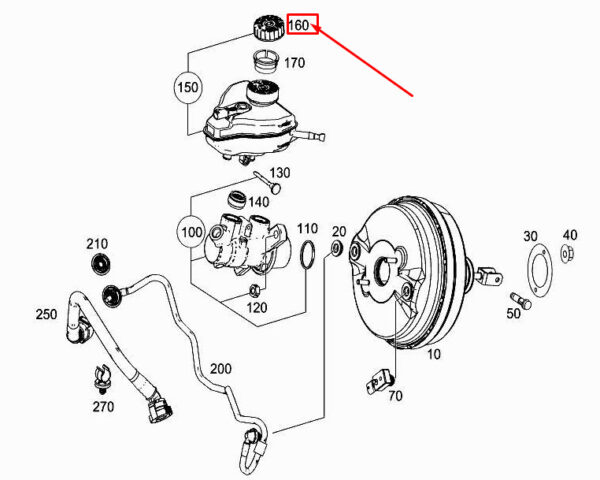 A0004320014 - NEW MERCEDES-BENZ E W213 BRAKE FLUID TANK CAP A0004320014 ORIGINAL