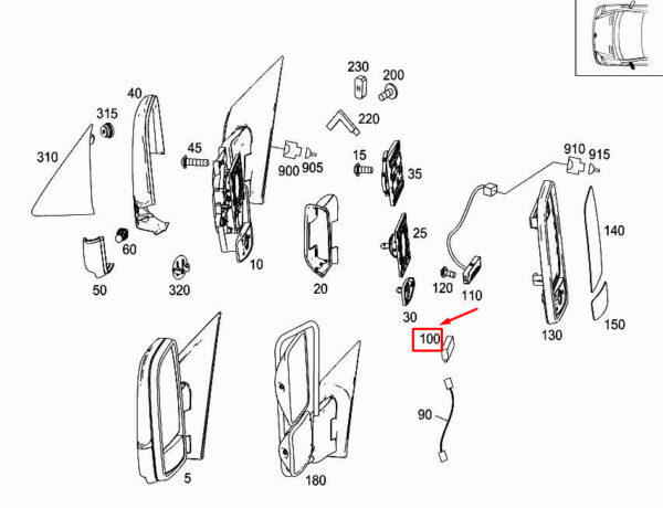 A0004401501 - OEM MERCEDES-BENZ VITO W447 BLIND SPOT ASSISTANT A0004401501