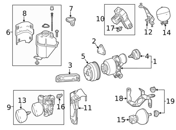 A0004662340 - NEW MERCEDES-BENZS CL-CLASS REAR POWER STEERING PUMP A0004662340 GENUINE