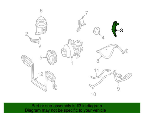 A0004663240 - NEW MERCEDES-BENZS CLASS REAR POWER STEERING PUMP MOUNT A0004663240 GENUINE