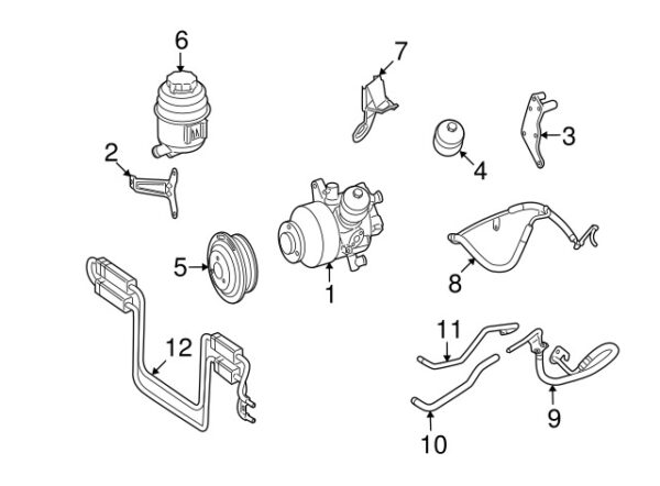 A0004663240 - NEW MERCEDES-BENZS CLASS REAR POWER STEERING PUMP MOUNT A0004663240 GENUINE