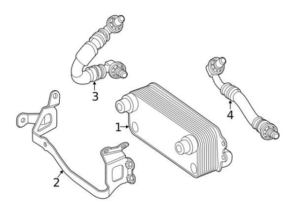 A0005001400 - NEW MERCEDES-BENZ E AMG CLASS AUTOMATIC TRANSMISSION OIL COOLER HOLDER A0005001400