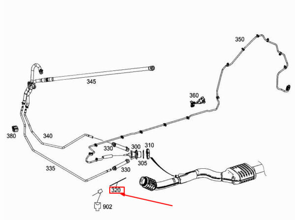 A0005403603 - NEW MERCEDES-BENZ C W205 INJECTION NOZZLE WIRING HARNESS A0005403603