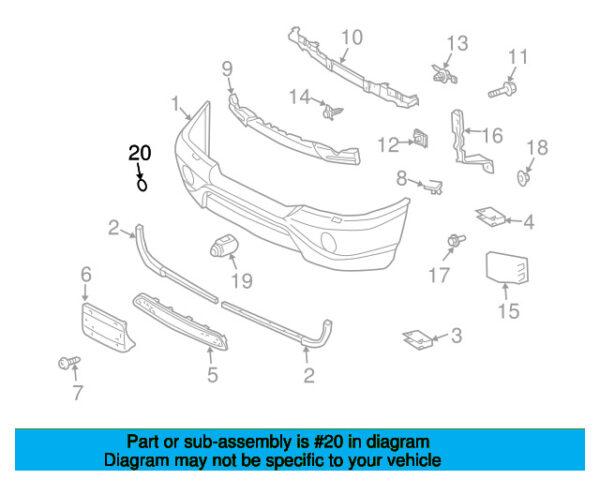 A00054205519011 - Spacer for Mercedes-Benz parking aid sensor A00054205519011