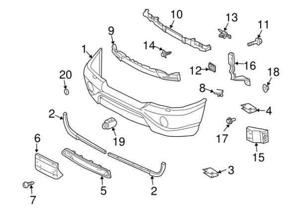 A00054205519011 - Spacer for Mercedes-Benz parking aid sensor A00054205519011