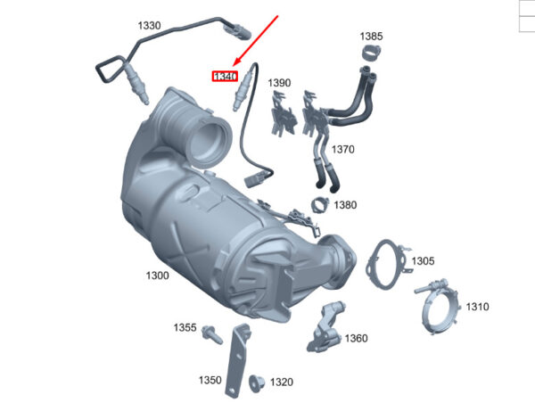 A0005424404 - NEW MB GLA H247 DOWNSTREAM CATALYTIC CONVERTER LAMBDA SENSOR A0005424404