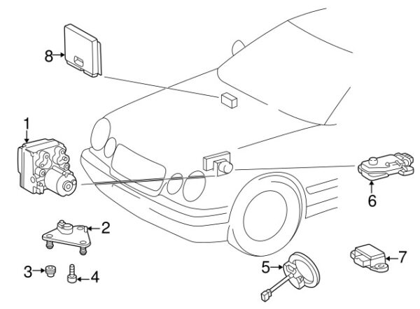 A0005426518 - Mercedes-Benz suspension cast sensor A0005426518