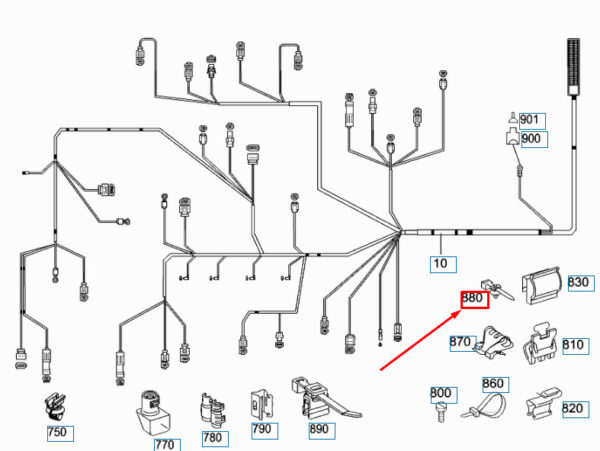 A0005453546 - New MERCEDES-BENZ A W169 Engine Wiring Harness Cover A0005453546