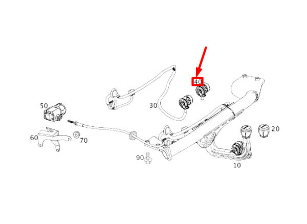 A0005456543 - Mercedes-Benz CLA Coupe C117 trailer socket A0005456543 NEW ORIGINAL