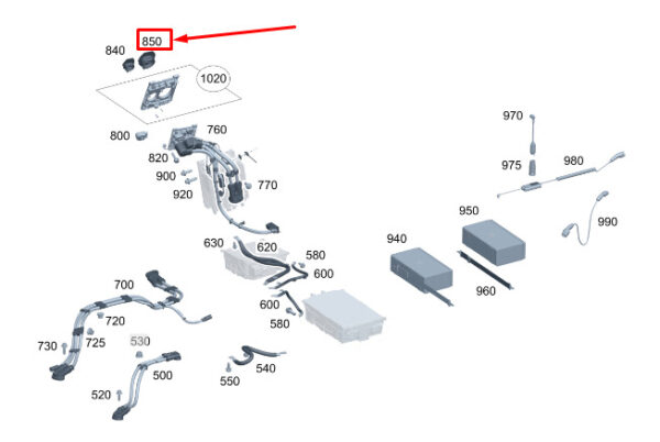 A0005458339 - New MERCEDES-BENZ EQS V297 DC Charging Socket Cover A0005458339