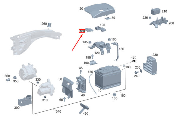 A0005463704 - New MERCEDES-BENZ GLA H247 AMG Positive Pole Insulating Cap A0005463704