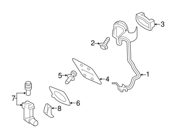 A0005464200 - Mercedes-Benz Rear Drive Motor Battery Charging Connector Cover A0005464200