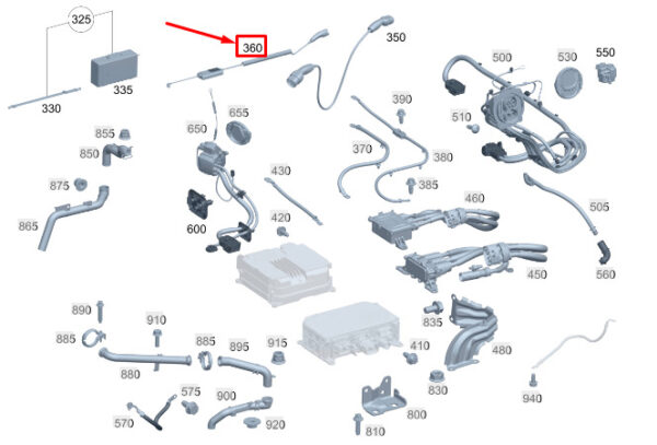 A0005833505 - MB GLC X254 Standard Charging Cable for Outlet A0005833505 Genuine Part