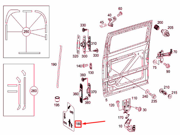 A0005840355 - MB VITO W639 Adhesive Film for Right Parental Controls A0005840355 NEW REAL