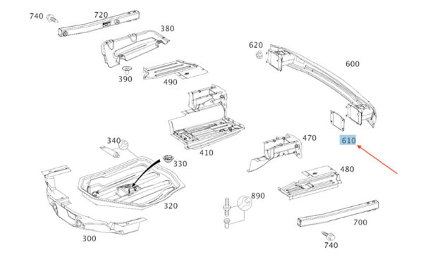 A0006930081 - NEW MB C W204 REAR CROSS COVER CASING SURFACE GASKET A0006930081 ORIGINAL
