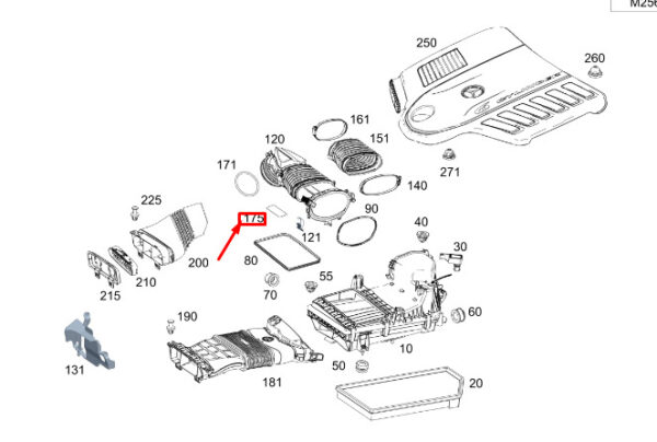 A0008179006 - NEW MERCEDES-BENZ GLE W167 CLEAN AIR LINE INFORMATION LABEL